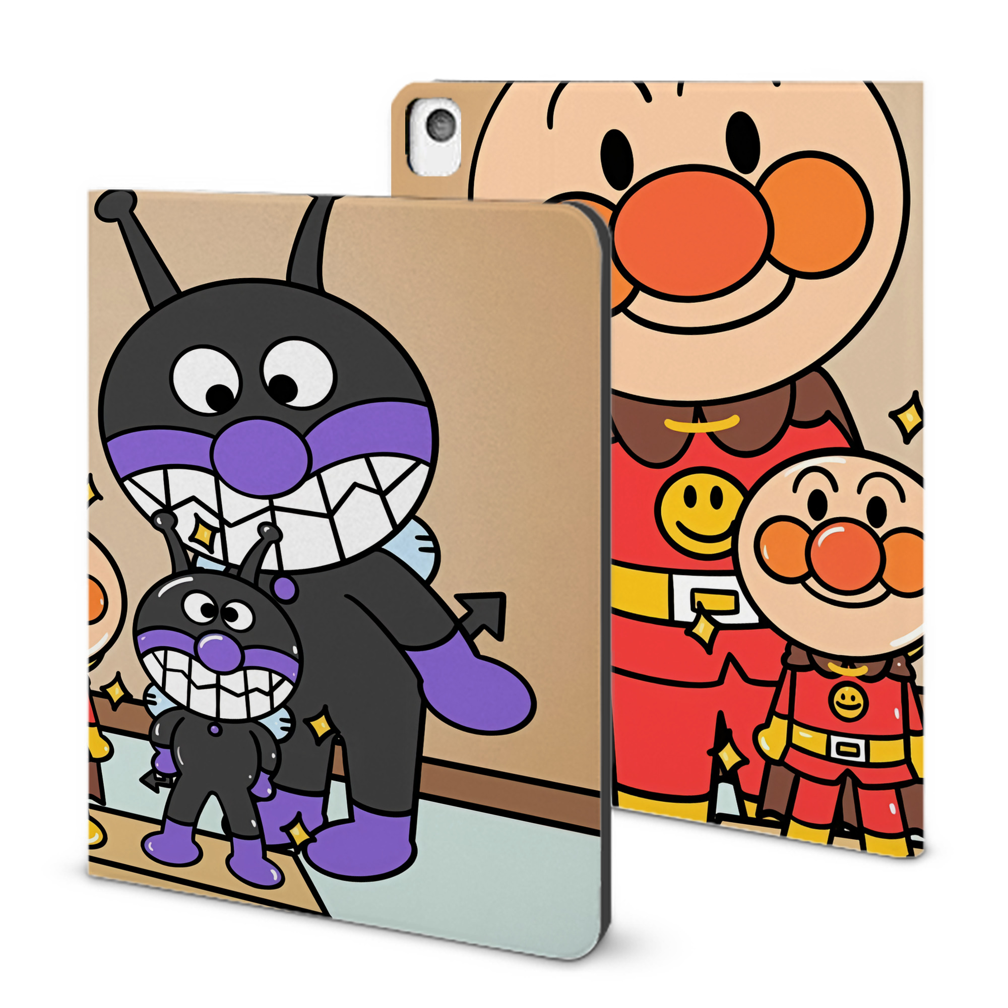 （画像用） アンパンマン Anpanman IPadケース ペンホルダー付き ブックスタイルデザイン